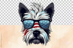 Scottish Terrier Dog | Patriotic Clipart | 4th of July Product Image 3