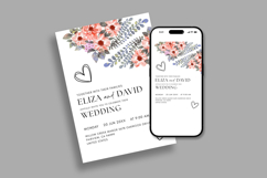 Watercolor Floral Wedding Invitation Template Product Image 3