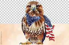 Funny Red tailed| Patriotic Clipart | 4th of July Product Image 3