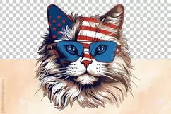Laperm Cat | Patriotic Clipart | 4th of July Product Image 3