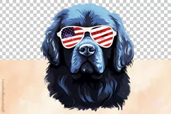 Foundland Dog | Patriotic Clipart | 4th of July Product Image 3