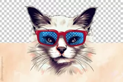 Balinese Cat | Patriotic Clipart | 4th of July Sublimation Product Image 3