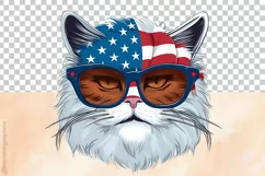 Persian Cat | Patriotic Clipart | 4th of July Product Image 3