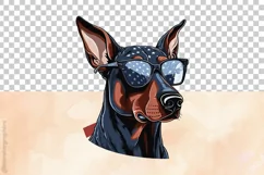 Doberman Pinscher Clipart | Patriotic Clipart | 4th of July Product Image 3