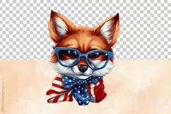 Cartoon Fox | Patriotic Clipart | 4th of July Product Image 3