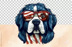 Saint Bernard Dog | Patriotic Clipart | 4th of July Product Image 3