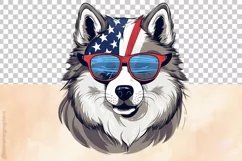 Malamute Dog| Patriotic Clipart | 4th of July Product Image 3