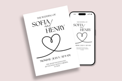 Minimalist Wedding Invitation Canva Template Product Image 3