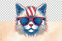 Ragdoll Cat | Patriotic Clipart | 4th of July Product Image 3