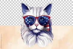 Turkish Van Cat| Patriotic Clipart | 4th of July Product Image 3