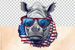 Rhino | Patriotic Clipart | 4th of July Product Image 3