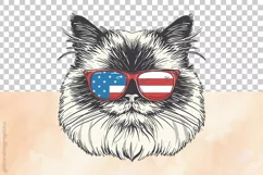 Himalayan Cat| Patriotic Clipart | 4th of July Product Image 3