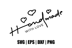 Hand Drawn Handmade With Love SVG EPS DXF PNG Files Product Image 3