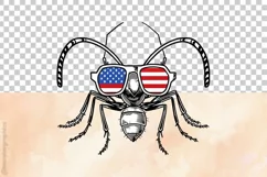 Ant | Patriotic Clipart | 4th of July Sublimation Product Image 3