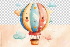 Cute Air Ballon Clipart 04 Variations Product Image 6