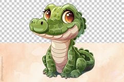 Crocodile Clipart 04 variations Product Image 6
