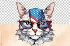 Ocicat Cat | Patriotic Clipart | 4th of July Product Image 3
