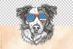 Australian Shepherd Dog | Patriotic Clipart | 4th of July Product Image 2