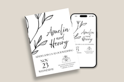 Minimalist Wedding Invitation Canva Template Product Image 3