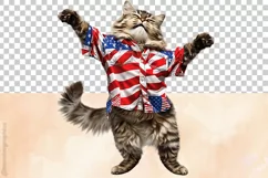 Scottish Fold Cat | Patriotic Clipart | 4th of July Product Image 3