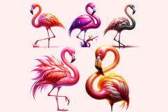 Flamingo Clipart PNG Bundle Product Image 3