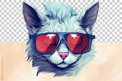 Lykoi Cat | Patriotic Clipart | 4th of July Product Image 3
