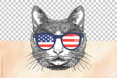 Chartreux Cat| Patriotic Clipart | 4th of July Product Image 3