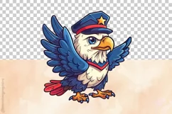 Bald Eagle USA| Patriotic Clipart | 4th of July Sublimation Product Image 3