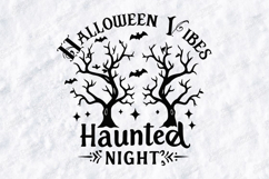 Halloween Vibes SVG - Haunted Night Spooky Forest Cut File Product Image 3