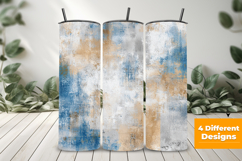 Beige and Blue Grunge Seamless Pattern and Digital paper Product Image 3