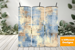 Beige and Blue Grunge Seamless Pattern and Digital paper Product Image 3