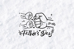 Father's Day SVG Fist Bump Son Daughter Sublimation PNG Product Image 3