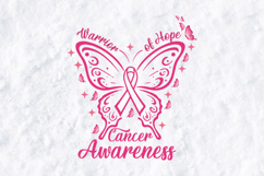 Warrior of Hope SVG - Breast Cancer Butterfly Awareness Art Product Image 1