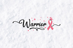 Warrior SVG - Breast Cancer Awareness Pink Ribbon Butterfly Product Image 3