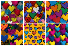Heart Pop Art Seamless Pattern and Digital Paper Product Image 3