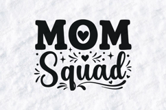 Mom Squad SVG - Motherhood Heart Family Cut File Product Image 3