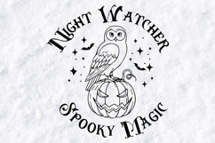 Night Watcher SVG - Spooky Magic Owl Pumpkin Cut File Product Image 3
