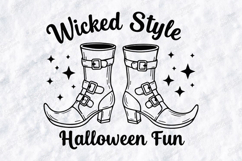 Wicked Style SVG - Halloween Witch Boots Spooky Fun Cut File Product Image 3