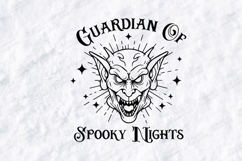 Guardian Of Spooky Nights SVG - Gargoyle Halloween Cut File Product Image 3