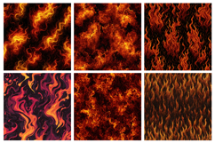 Fire Flames Texture Seamless Pattern and Digital Paper Product Image 3