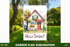 Spring Garden Flag PNG, Welcome Garden Flag PNG Product Image 1