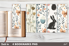 Vintage Easter Bookmark PNG. Spring Printable Bookmark PNG Product Image 1