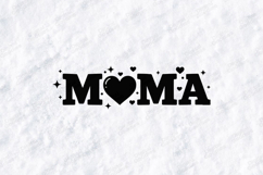 MAMA Heart SVG - Trendy Minimalist Motherhood Shirt Design Product Image 1