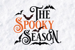The Spooky Season SVG - Halloween Bat Typography Cut File Product Image 3