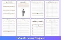 Editable 2024 Anxiety &amp; Depression Planner Canva Template Product Image 3