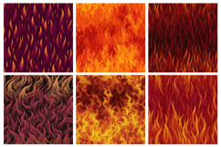 Fire Flames Texture Seamless Pattern and Digital Paper Product Image 3
