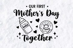 First Mother's Day SVG - Together Baby Bottle Donut Cut File Product Image 3