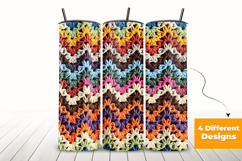 Colorful Granny Crochet Chevron Seamless Pattern Product Image 3