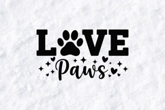 Love Paws SVG - Trendy Paw Print Pet Lover Shirt Design Product Image 1