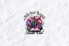 Mid Night Readers Book Club Vintage Book Lover Design Product Image 3